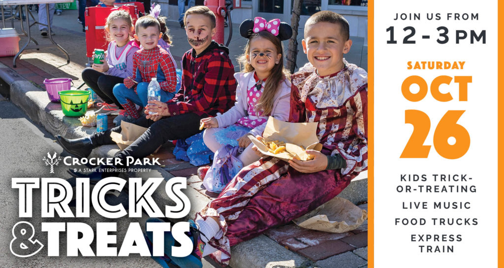 Sat, Oct 26th Save the date and join us in your favorite costume for some Halloween fun for the whole family at our annual Tricks & Treats event!