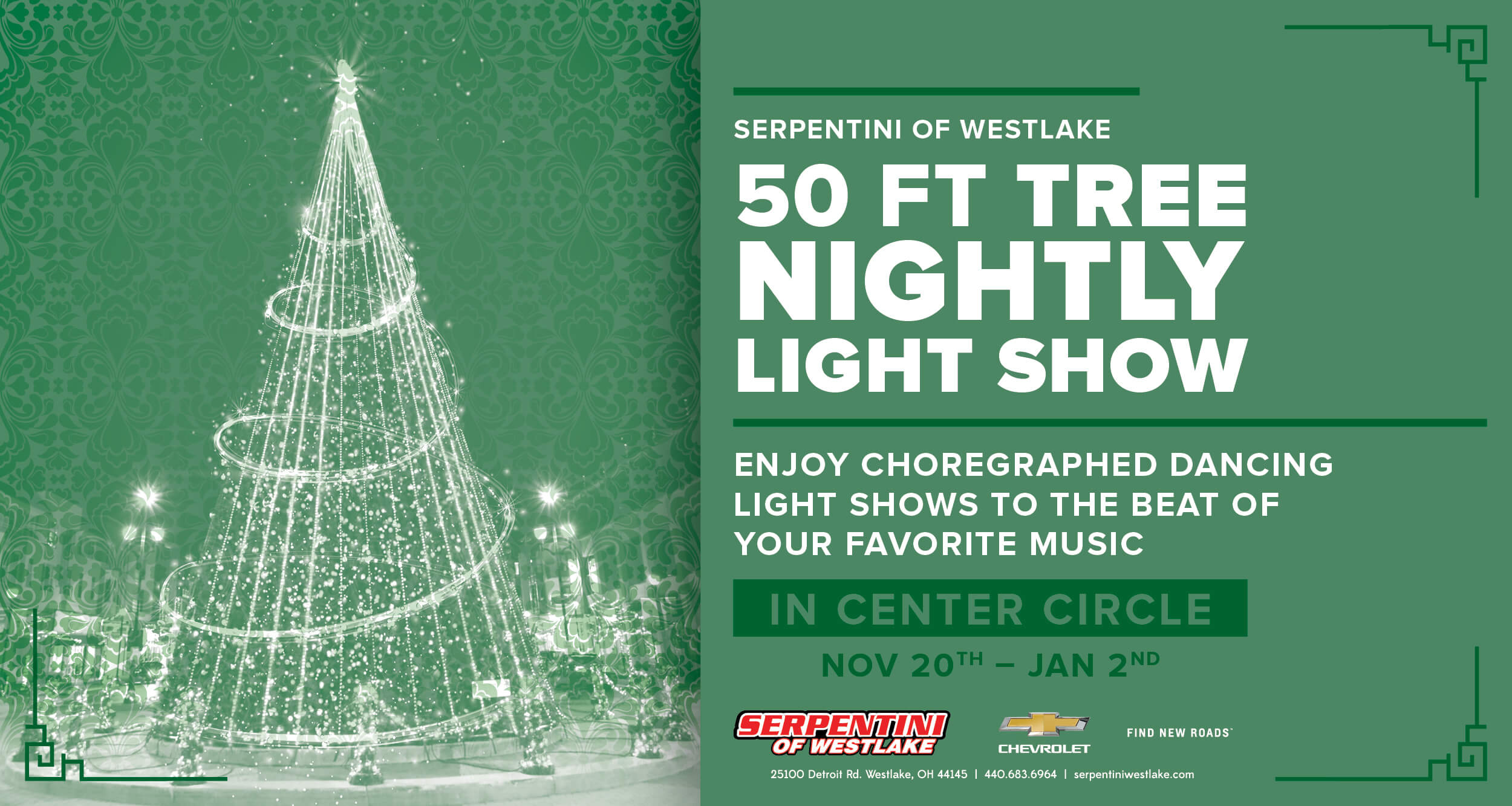 Nightly 50ft Tree Light Show